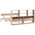 Cama con estantería sin colchón madera maciza de pino