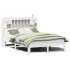 Cama con estantería sin colchón madera maciza blanca 140x200