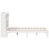 Cama con estantería sin colchón madera maciza blanca 140x200