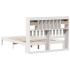 Cama con estantería sin colchón madera maciza blanca 140x200