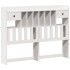 Cama con estantería sin colchón madera maciza blanca 140x200