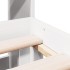 Cama con estantería sin colchón madera maciza blanca 140x200