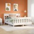 Cama sin colchón madera maciza de pino blanca 180x200
