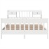 Cama sin colchón madera maciza de pino blanca 180x200