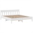 Cama sin colchón madera maciza de pino blanca 180x200