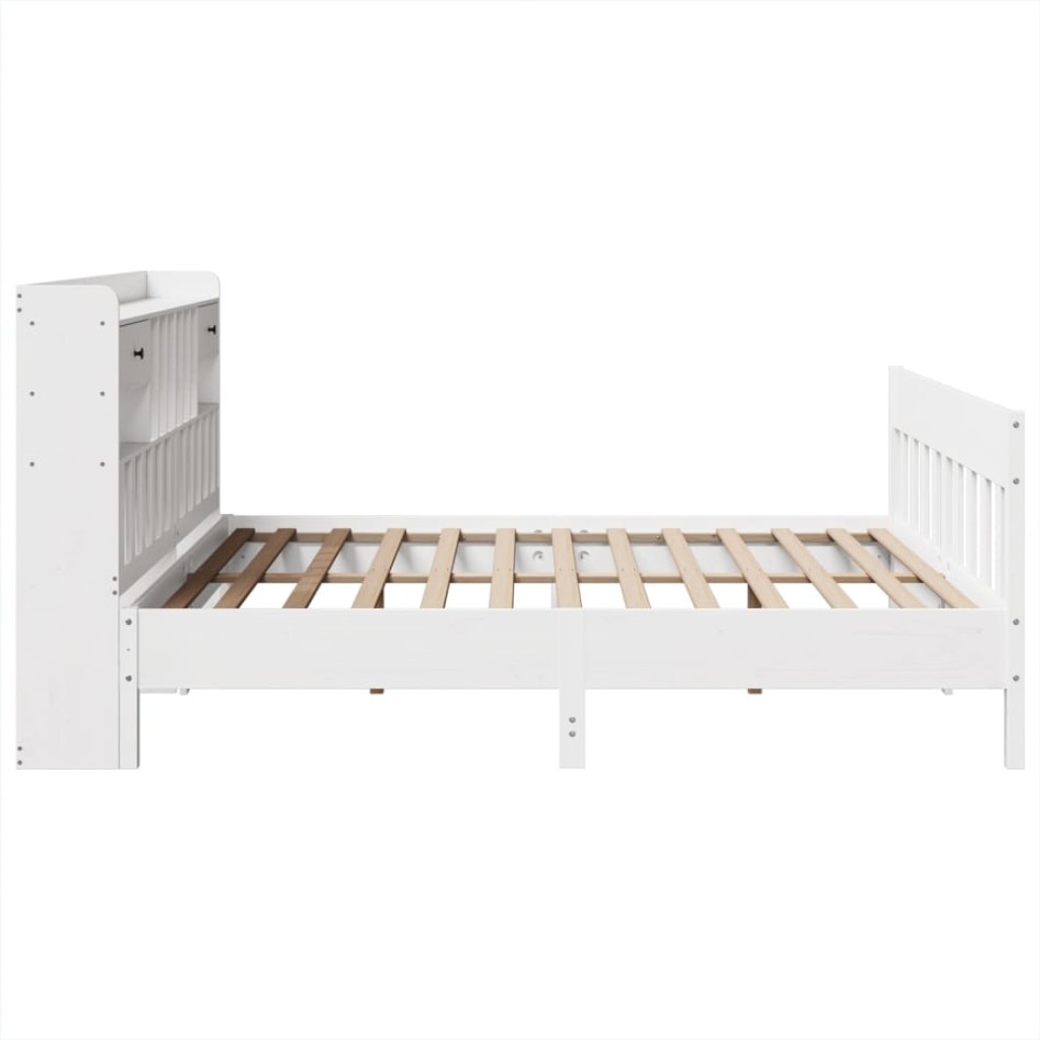 Cama sin colchón madera maciza de pino blanca 180x200