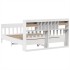 Cama sin colchón madera maciza de pino blanca 180x200