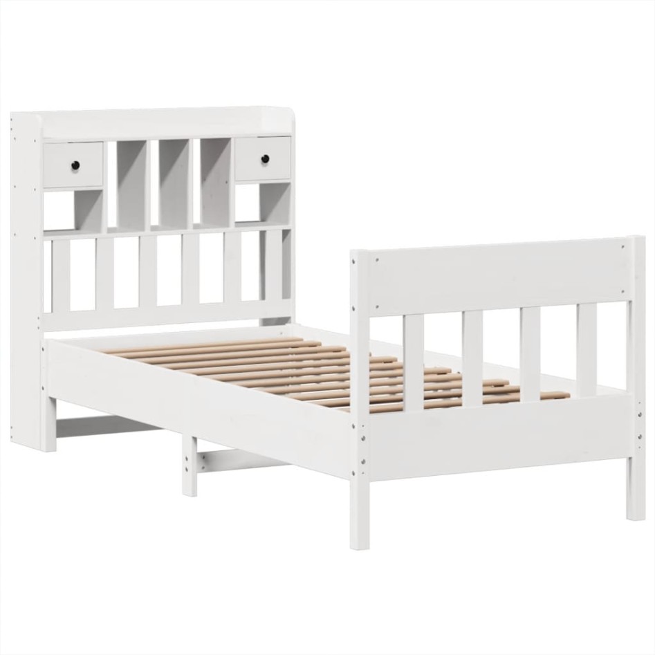 Estructura cama sin colchón madera maciza pino blanca