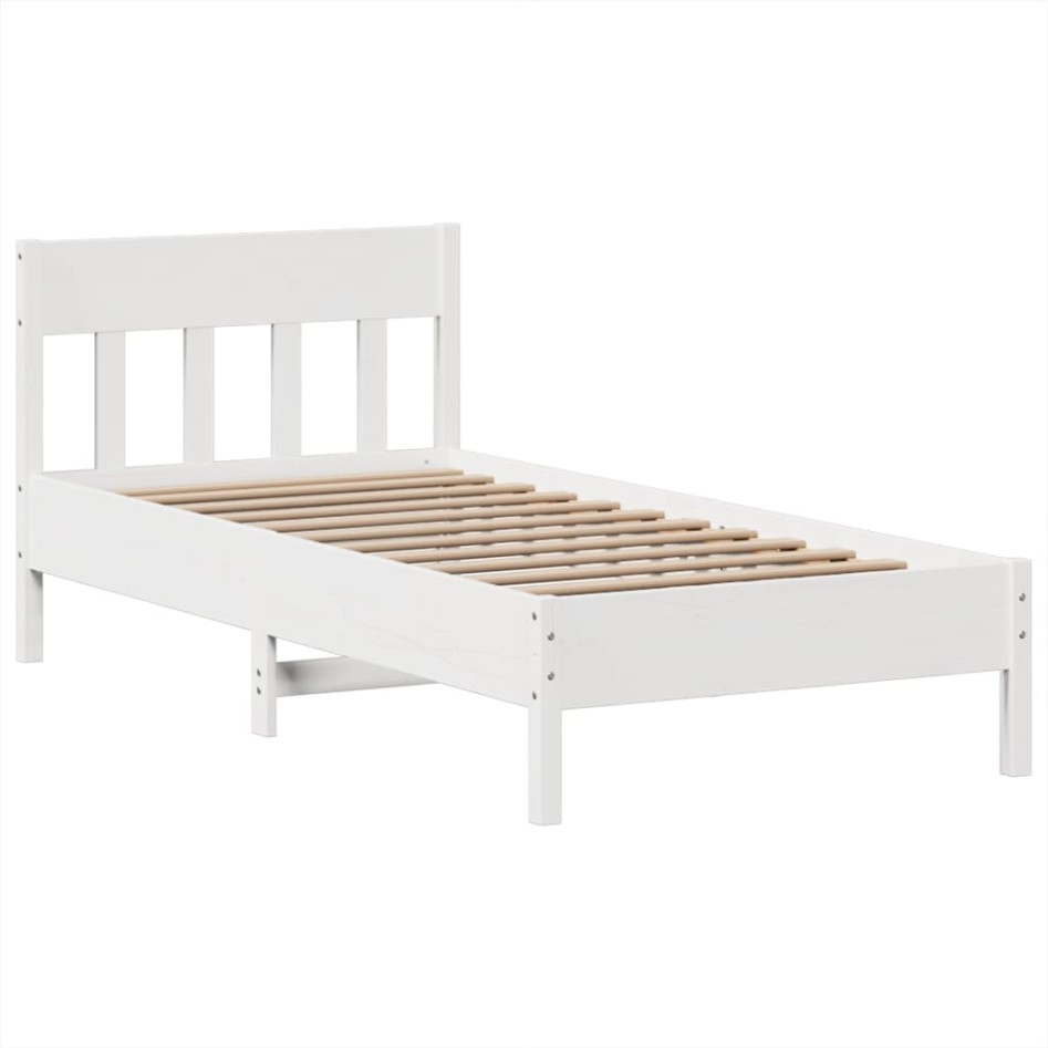 Estructura cama sin colchón madera maciza pino blanca