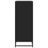 Zapatero de madera de ingeniería y metal negro 75x38x97,5