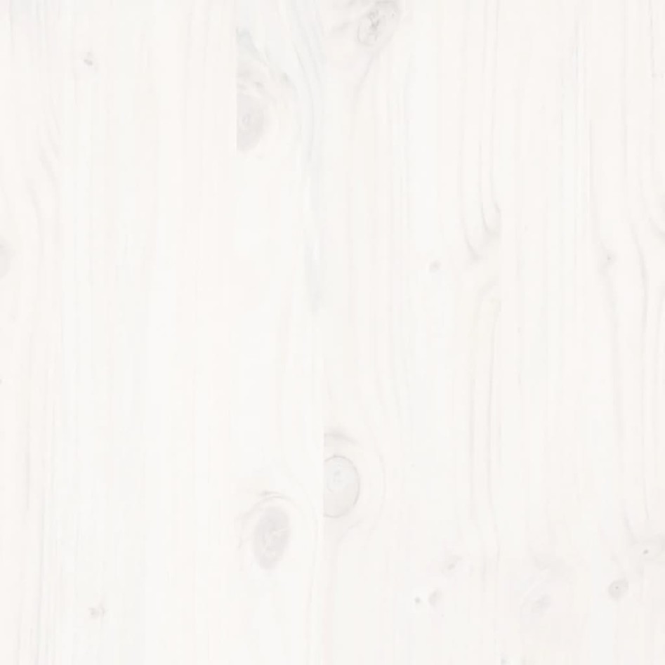 Estructura de cama sin colchón madera maciza blanca 120x190