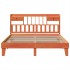 Cama sin colchón madera maciza de pino marrón cera 180x200