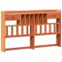 Cama sin colchón madera maciza de pino marrón cera 180x200