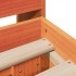 Cama sin colchón madera maciza de pino marrón cera 180x200