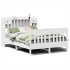 Estructura de cama sin colchón madera de pino blanca 140x190