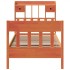 Estructura de cama sin colchón madera maciza marrón 75x190