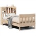 Estructura de cama sin colchón madera maciza pino 75x190