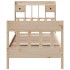 Estructura de cama sin colchón madera maciza pino 75x190