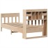 Estructura de cama sin colchón madera maciza pino 75x190