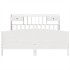 Cama con estantería sin colchón madera maciza blanca 180x200