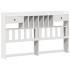 Cama con estantería sin colchón madera maciza blanca 180x200