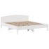 Cama con estantería sin colchón madera maciza blanca 180x200