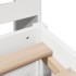 Cama con estantería sin colchón madera maciza blanca 180x200