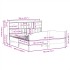 Cama con estantería sin colchón madera maciza blanca 180x200