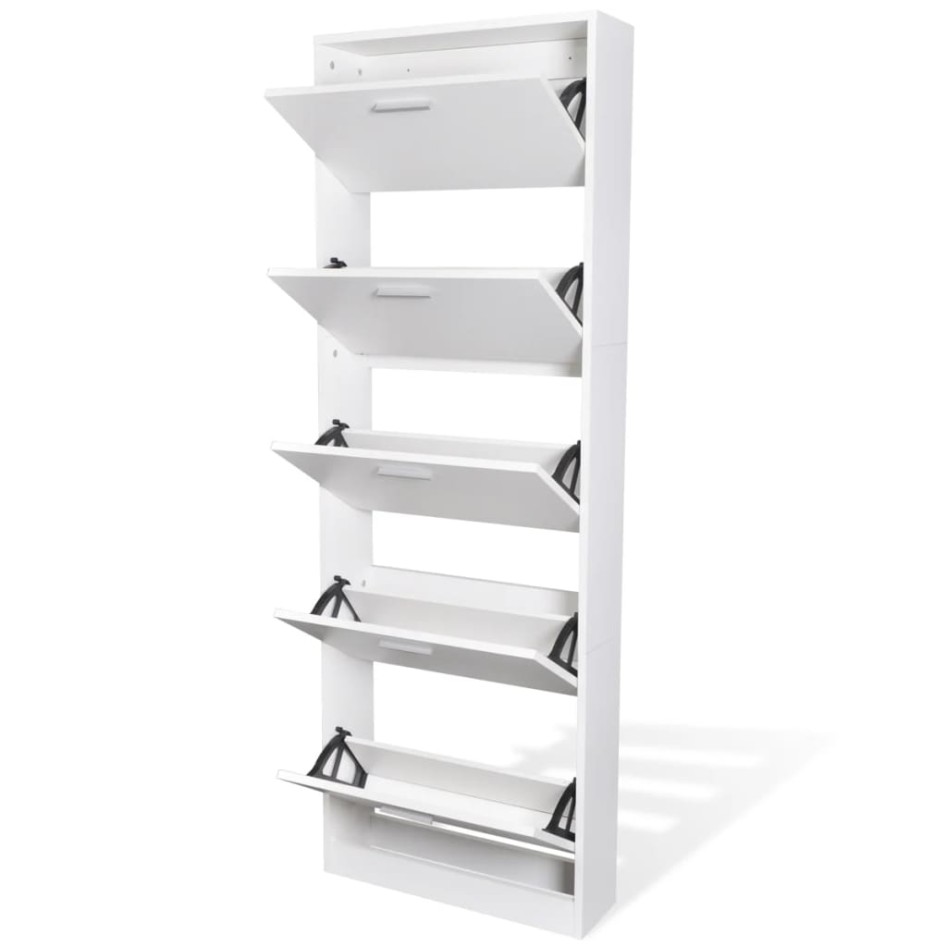 Mueble zapatero blanco con 5