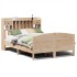 Cama con estantería sin colchón madera maciza de pino