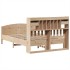 Cama con estantería sin colchón madera maciza de pino