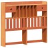 Cama con estantería sin colchón madera maciza marrón