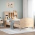 Cama con estantería sin colchón madera maciza de pino 90x200