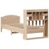 Cama con estantería sin colchón madera maciza de pino 90x200