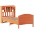 Sofá con estantería sin colchón madera maciza marrón 90x200