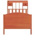 Sofá con estantería sin colchón madera maciza marrón 90x200