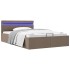 Cama canapé hidráulica almacenaje sin colchón taupe 120x200