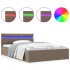Cama canapé hidráulica almacenaje sin colchón taupe 120x200