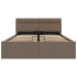 Cama canapé hidráulica almacenaje sin colchón taupe 120x200