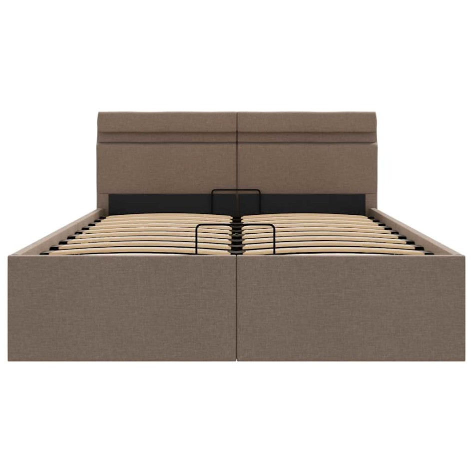 Cama canapé hidráulica almacenaje sin colchón taupe 120x200