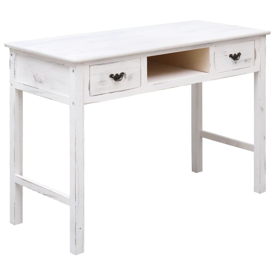 Mesa consola de madera blanco antiguo 110x45x76