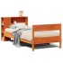 Cama con estantería sin colchón madera maciza marrón 100x200