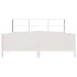 Cama con estantería sin colchón madera maciza blanca 200x200