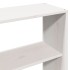 Cama con estantería sin colchón madera maciza blanca 200x200