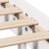 Cama con estantería sin colchón madera maciza blanca 200x200