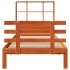 Sofá con estantería sin colchón madera maciza marrón 90x200