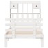 Cama con estantería sin colchón madera maciza blanca 100x200