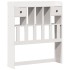 Cama con estantería sin colchón madera maciza blanca 100x200