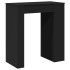 Mesa alta con estantes madera ingeniería negra 95x47x103,5