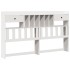 Cama con estantería sin colchón madera maciza blanca 180x200